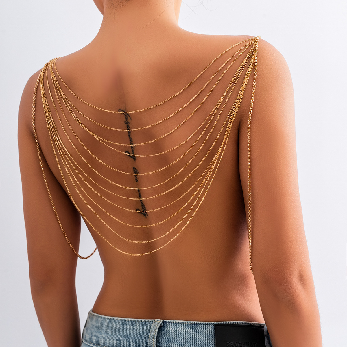 Body Jewelry Bulk - Classic Multi layered Tassel Body Chain
