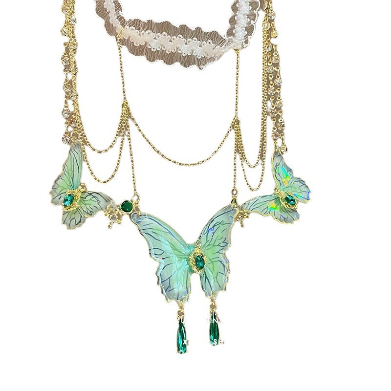 Body Jewelry Thigh Chain - PESENAR Butterfly Crystal Thigh Chain –