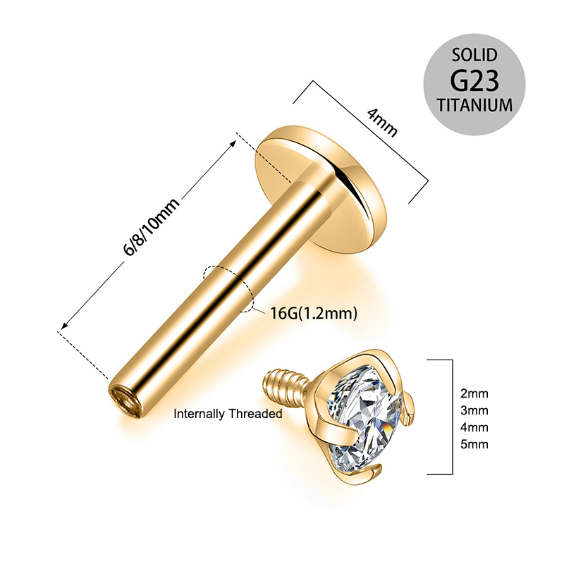 16G Titanium Internally Thread - Body Jewelry Titanium recensione e prezzo