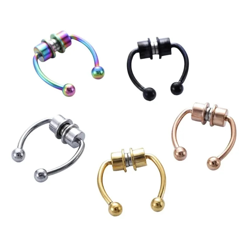 1/2/3Pcs Fake Magnetic Nose Ri - Body Jewelry Nose Studs recensione e prezzo