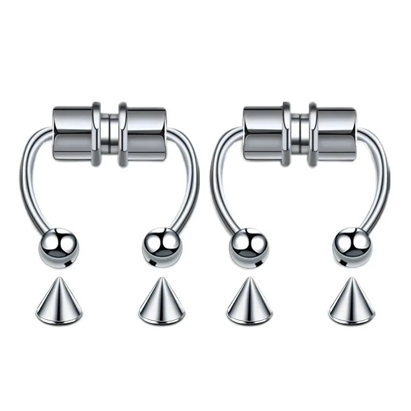 1/2/3Pcs Fake Magnetic Nose Ri - Body Jewelry Nose Studs recensione e prezzo