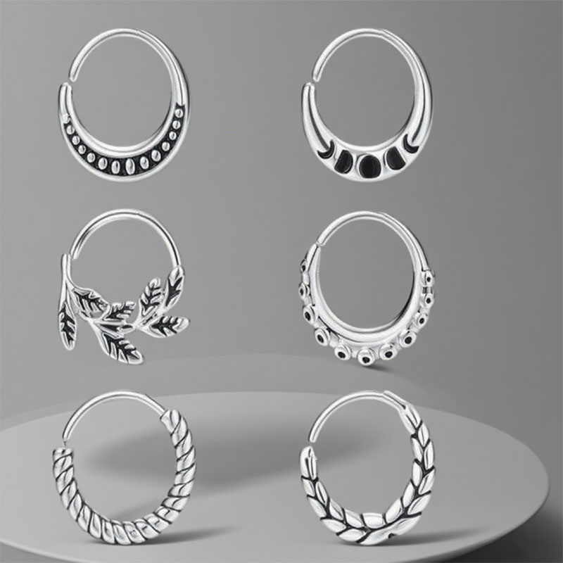 6 pieces of women's nose ring  - Body Jewelry Metal Types recensione e prezzo