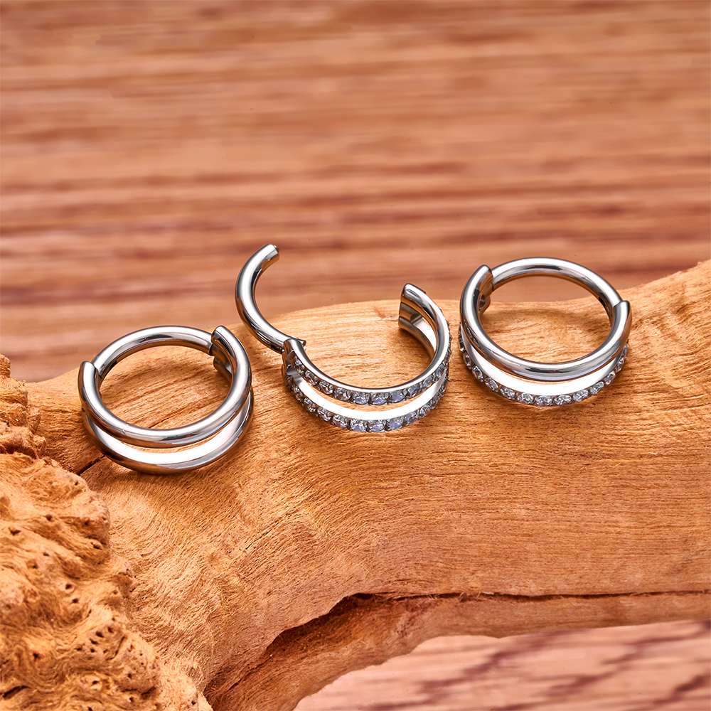 G23 Titanium 16G Hinged Segmen - Septum Clicker Ring recensione e prezzo