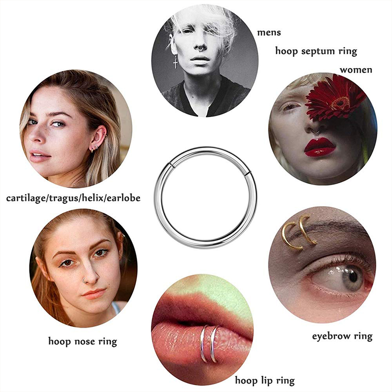 16G 316L Surgical Steel Hinged - Body Jewelry Nose Studs recensione e prezzo