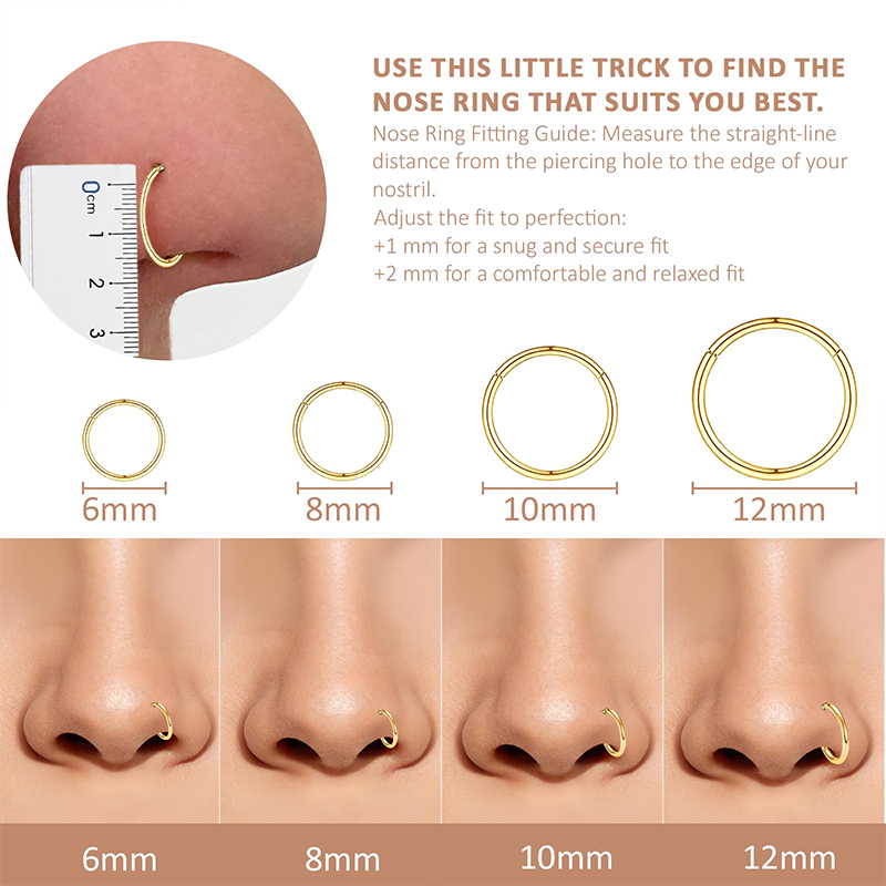 16G 316L Surgical Steel Hinged - Body Jewelry Nose Studs recensione e prezzo