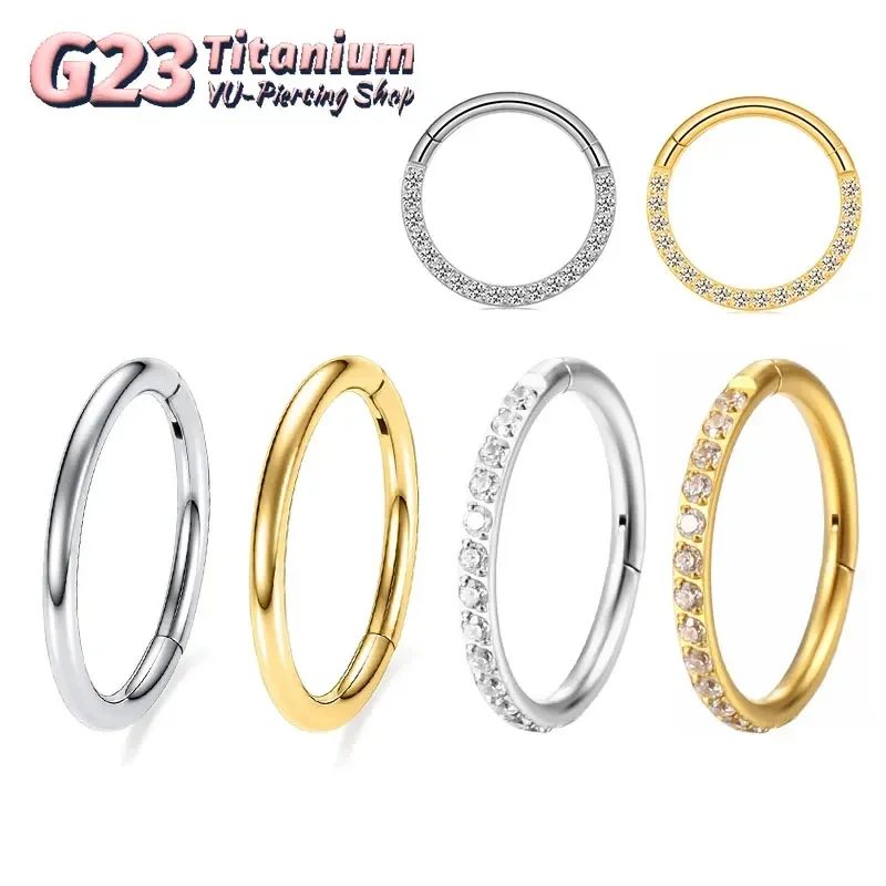 G23 Titanium Nose Ring 14G 16G - Septum Clicker Ring recensione e prezzo
