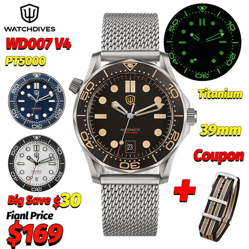 Watchdives Wd007 V4 39Mm NTTD  - Body Jewelry Titanium recensione e prezzo