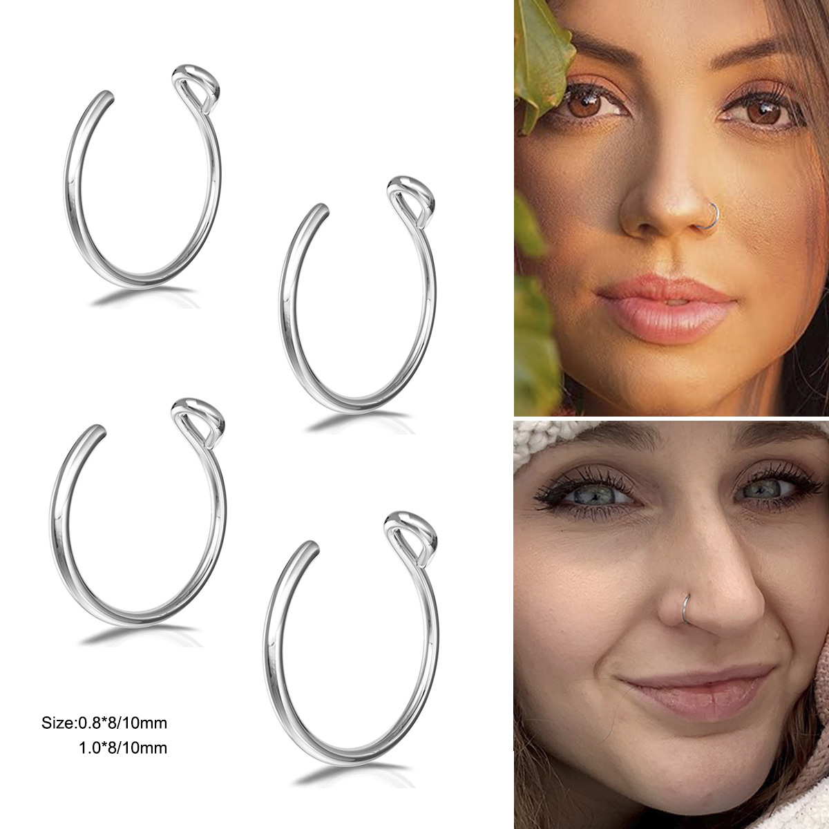 2 Pcs Stainless Steel Personal - Body Jewelry Metal Types recensione e prezzo