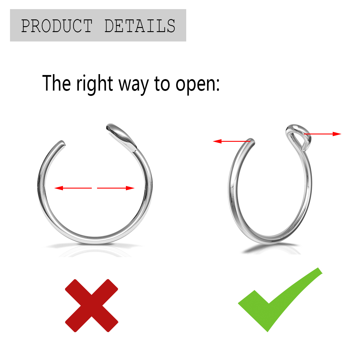 2 Pcs Stainless Steel Personal - Body Jewelry Metal Types recensione e prezzo