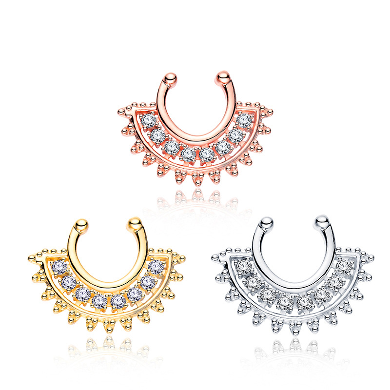 1PCS U-type Fake Septum Clicke - Body Jewelry Metal Types recensione e prezzo
