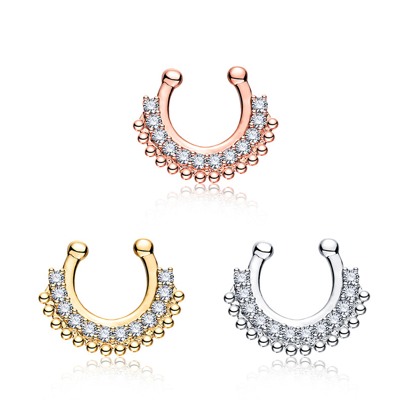 1PCS U-type Fake Septum Clicke - Body Jewelry Metal Types recensione e prezzo