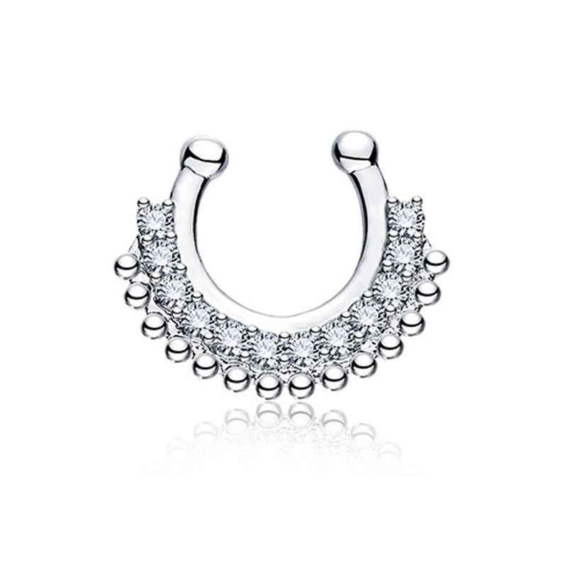 1PCS U-type Fake Septum Clicke - Body Jewelry Metal Types recensione e prezzo