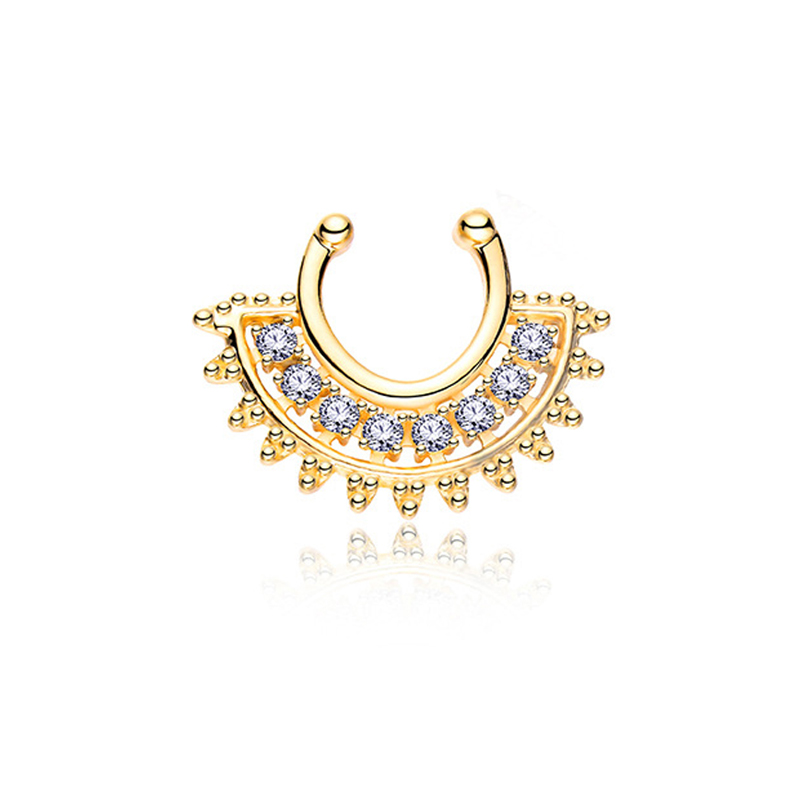 1PCS U-type Fake Septum Clicke - Body Jewelry Metal Types recensione e prezzo