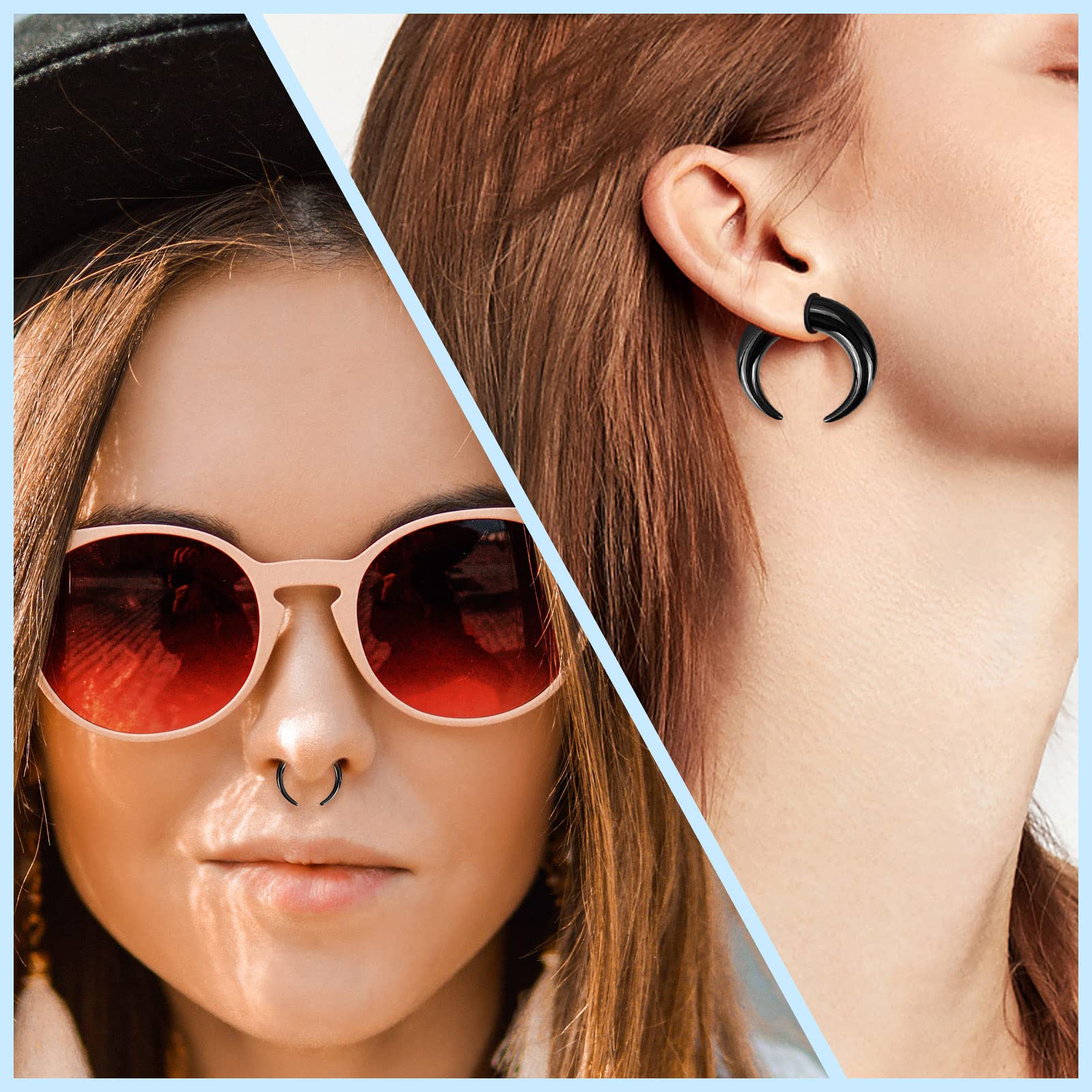18Pcs Acrylic Septum Pincher T - Septum Clicker Ring recensione e prezzo