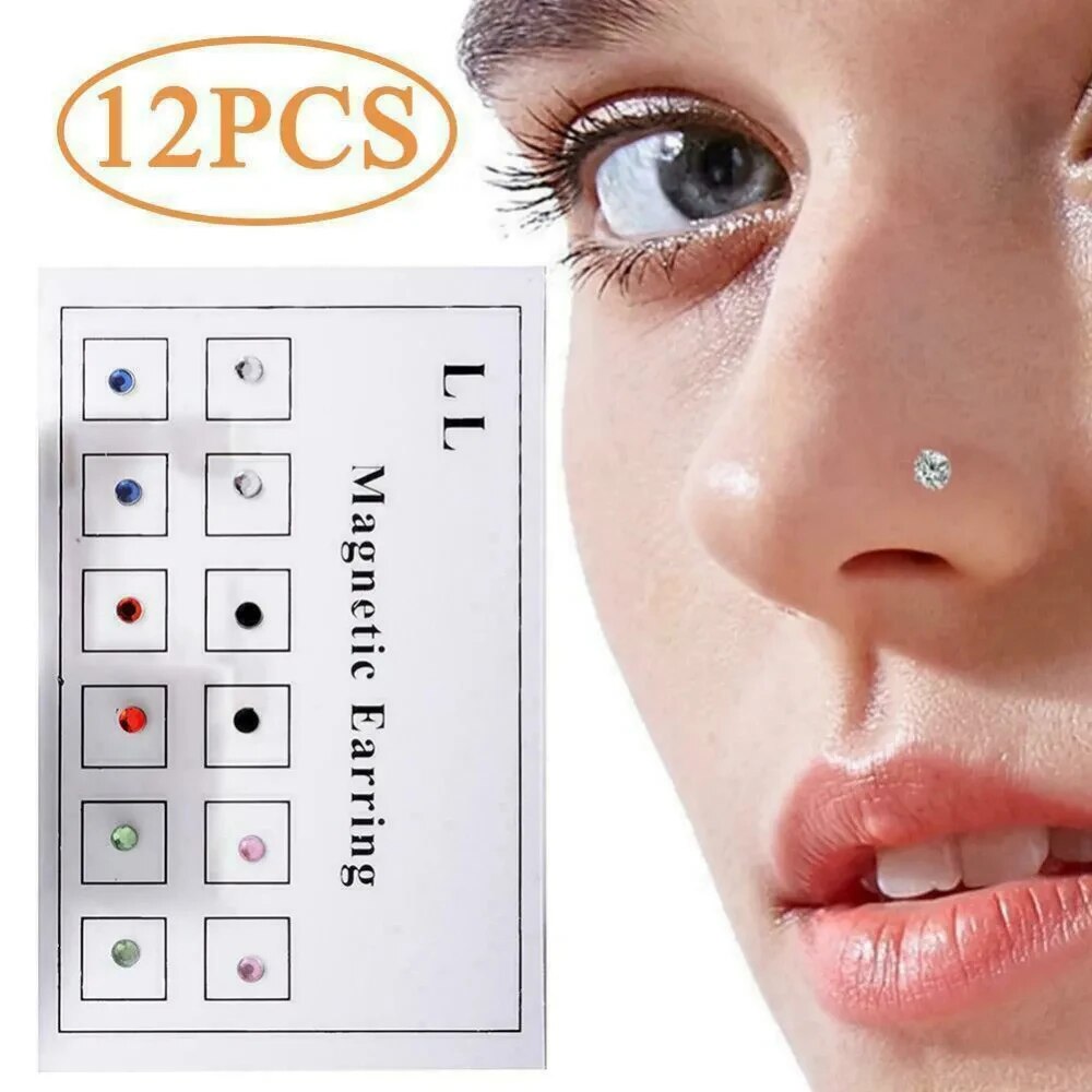 12PCS/Card Fake Cheater Non Pi - Body Jewelry Nose Studs recensione e prezzo