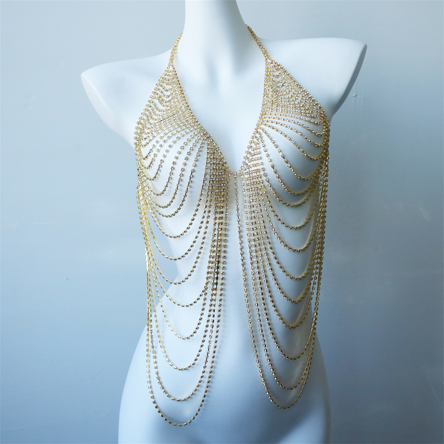 Women's Multi-Layer Chest Chai - Body Jewelry Bulk recensione e prezzo