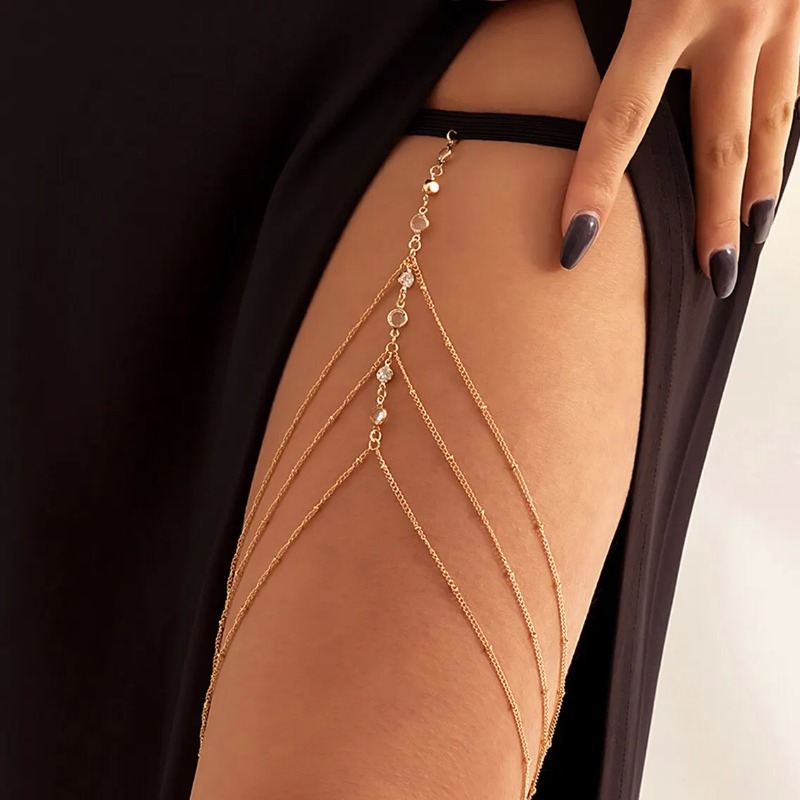 Women Summer Sexy Tassel Multi - Body Jewelry Thigh Chain recensione e prezzo