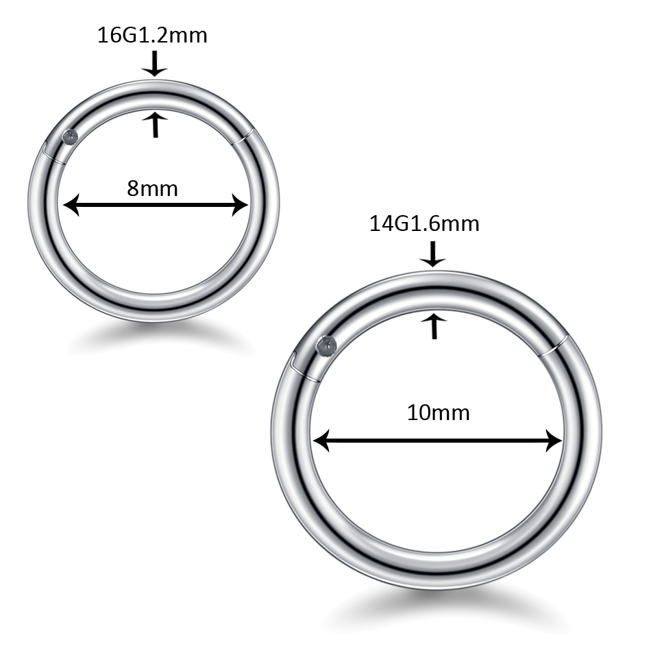 10pcs Hinged Segment Nose Ring - Septum Clicker Ring recensione e prezzo
