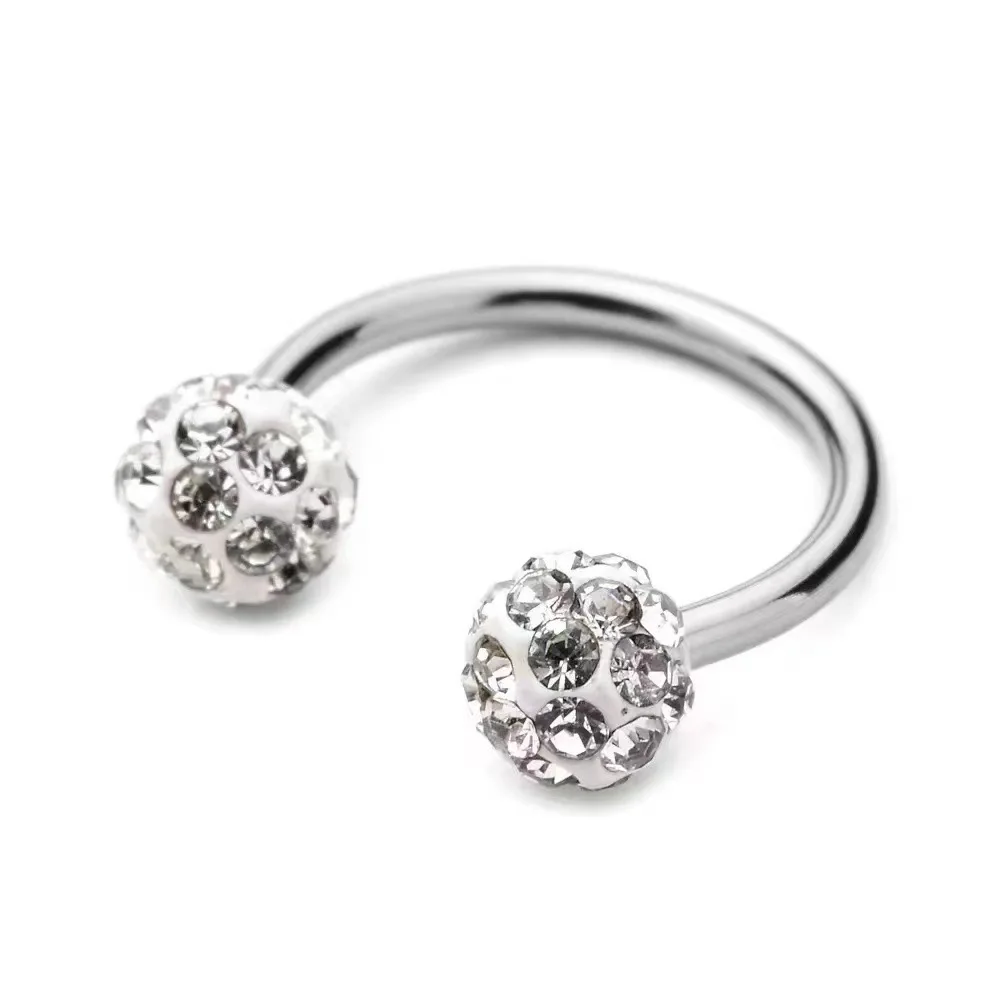5pc Stainless Steel Rhinestone - Body Jewelry Metal Types recensione e prezzo