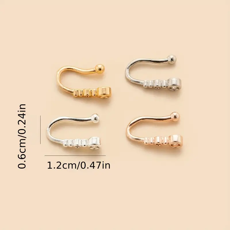 1pc U-Shape Non-Piercing Nose  - Body Jewelry Nose Studs recensione e prezzo