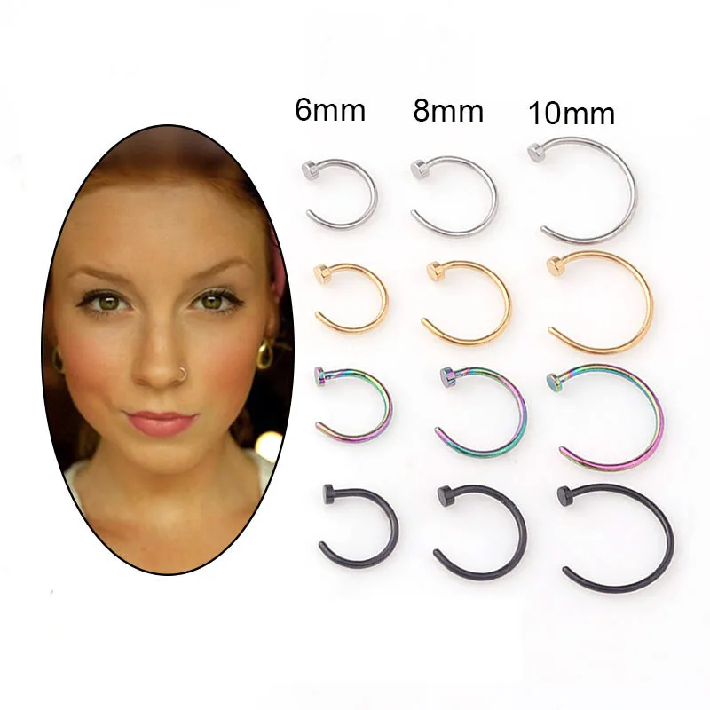 5pcs/lot 20G Nose Ring Hoop, 6 - Body Jewelry Nose Studs recensione e prezzo