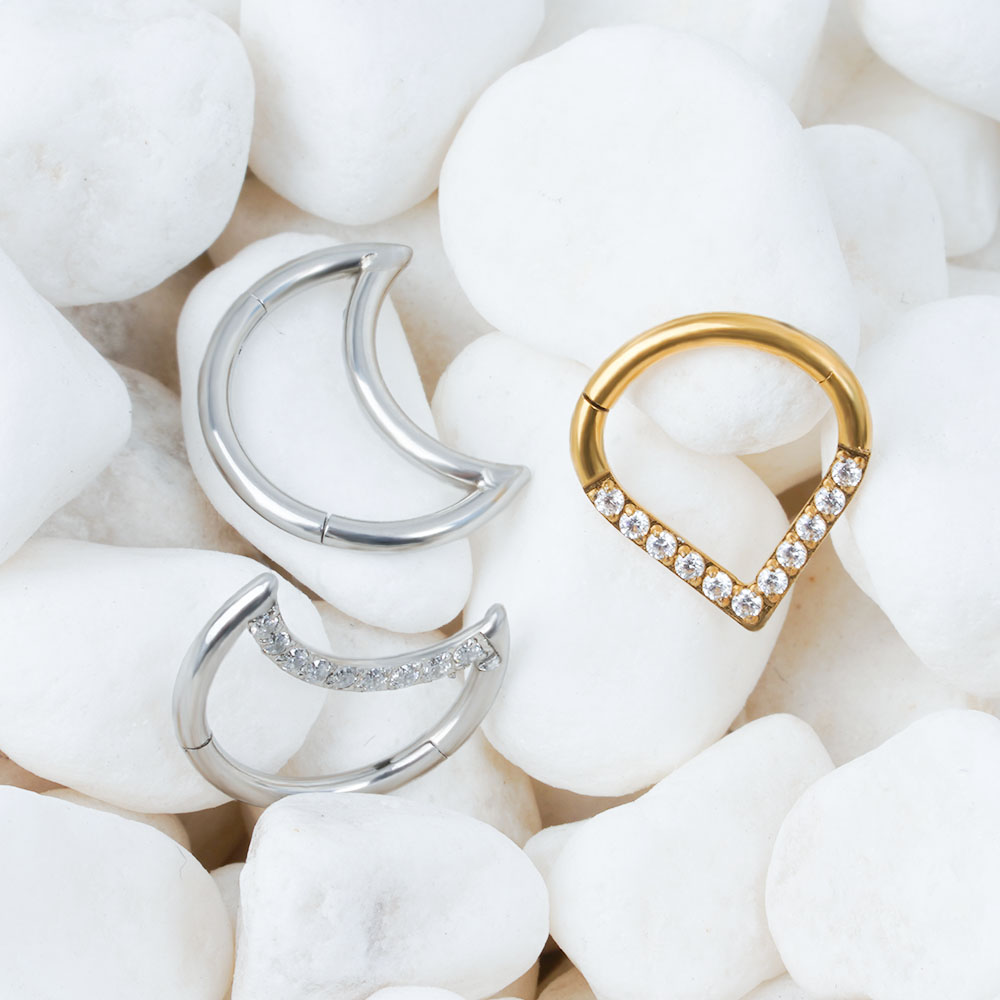 F136 Titanium Hinged Tear Drop - Septum Clicker Ring recensione e prezzo