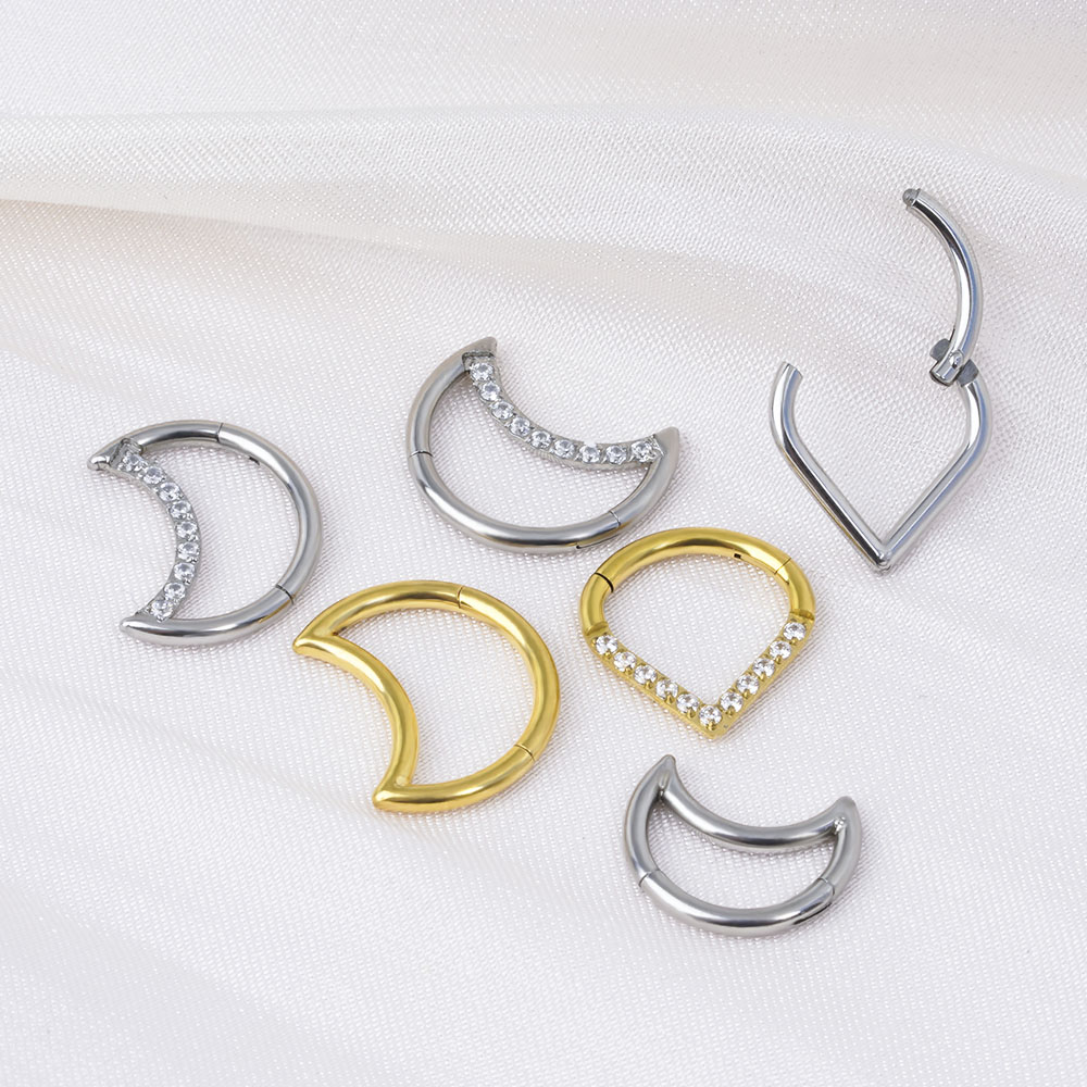 F136 Titanium Hinged Tear Drop - Septum Clicker Ring recensione e prezzo