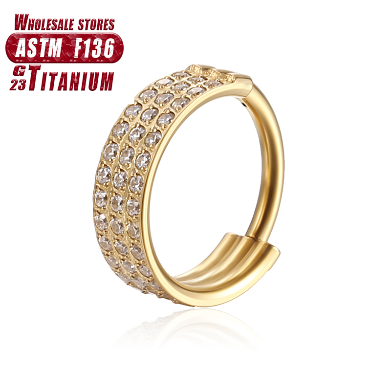 F136 Titanium Nose Ring Implan - Septum Clicker Ring recensione e prezzo