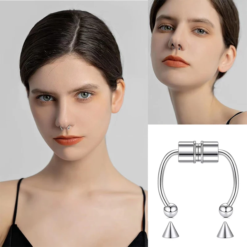 Fake Piercing Nose Ring Hoop S - Body Jewelry Nose Studs recensione e prezzo