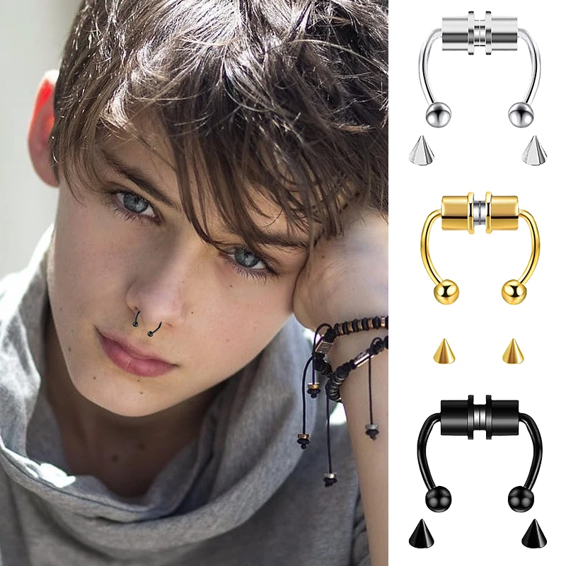 Fake Piercing Nose Ring Hoop S - Body Jewelry Nose Studs recensione e prezzo