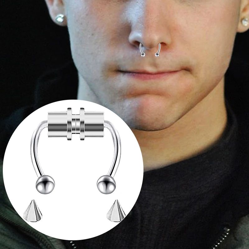 Fake Piercing Nose Ring Hoop S - Body Jewelry Nose Studs recensione e prezzo