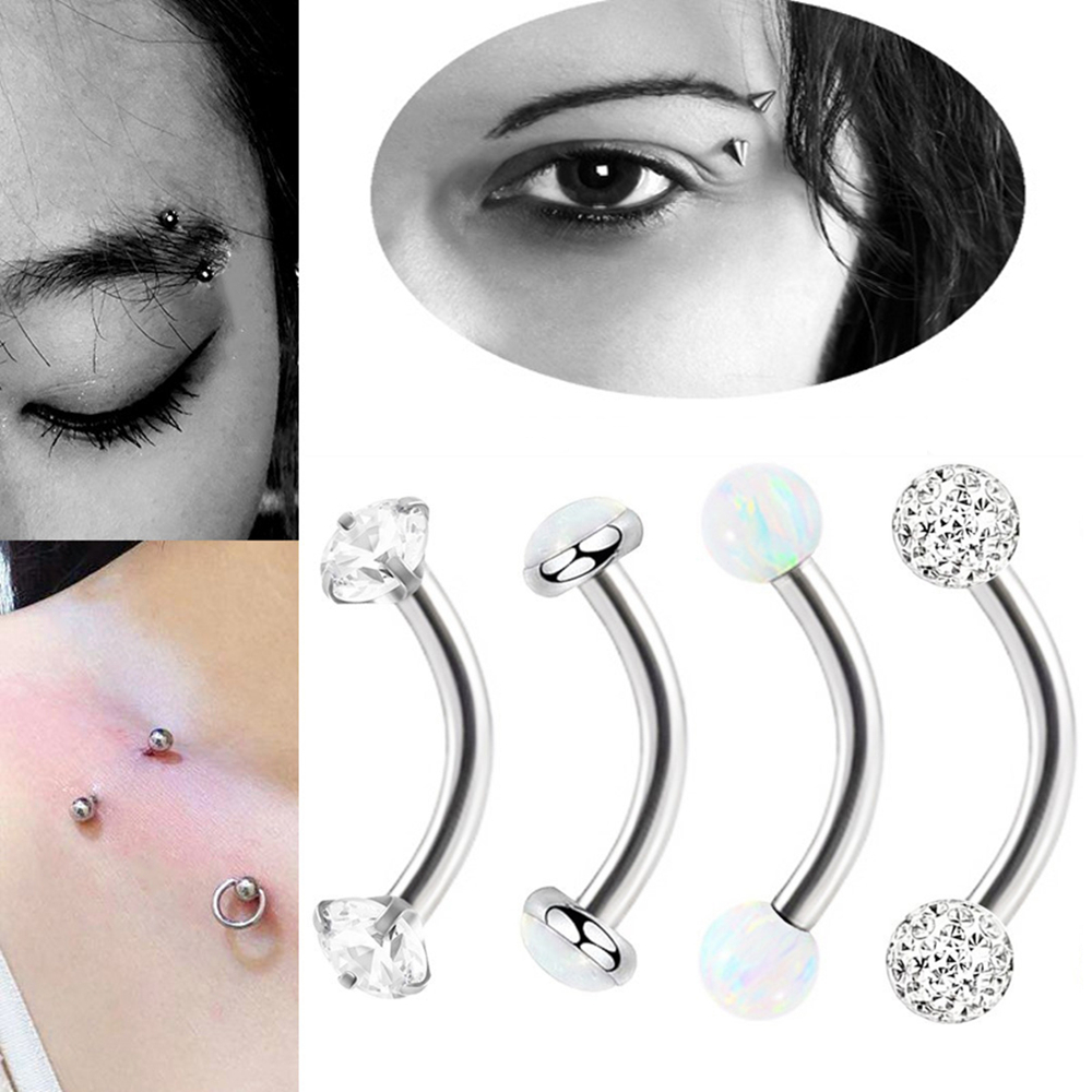 6pc 16g Mixed Type Opal Crysta - Body Jewelry Metal Types recensione e prezzo