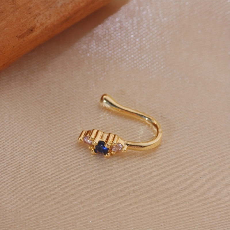 1-piece set of blue zircon nos - Body Jewelry Nose Studs recensione e prezzo