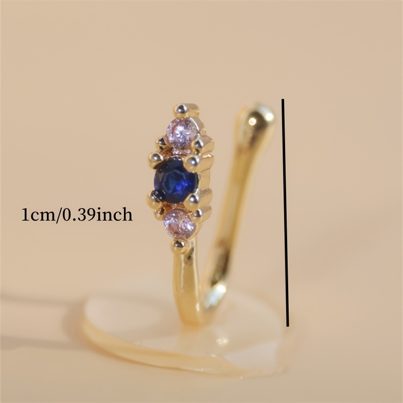 1-piece set of blue zircon nos - Body Jewelry Nose Studs recensione e prezzo