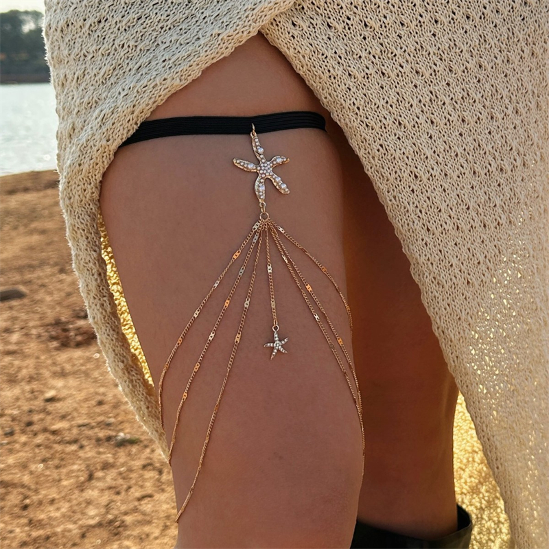 Boho Elastic Band Starfish Pea - Body Jewelry Thigh Chain recensione e prezzo