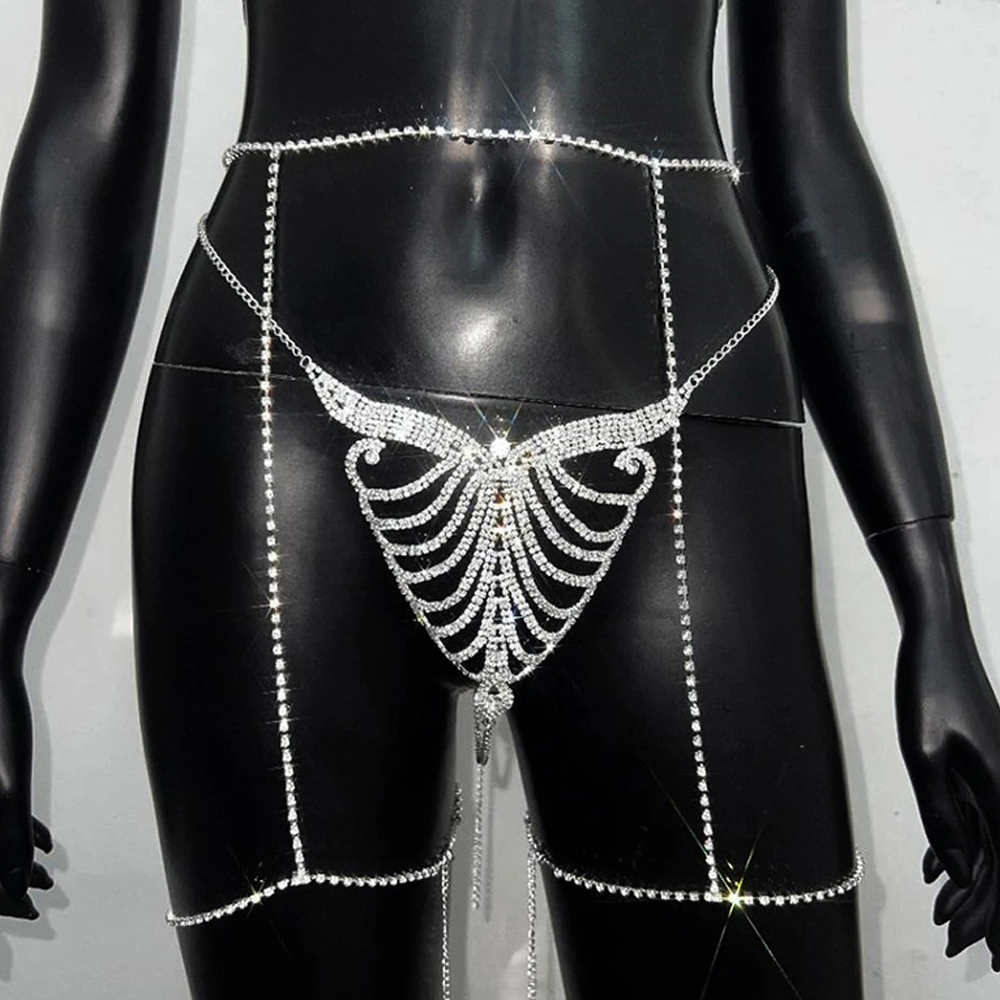 Nightclub Rhinestone Leg Chain - Body Jewelry Thigh Chain recensione e prezzo