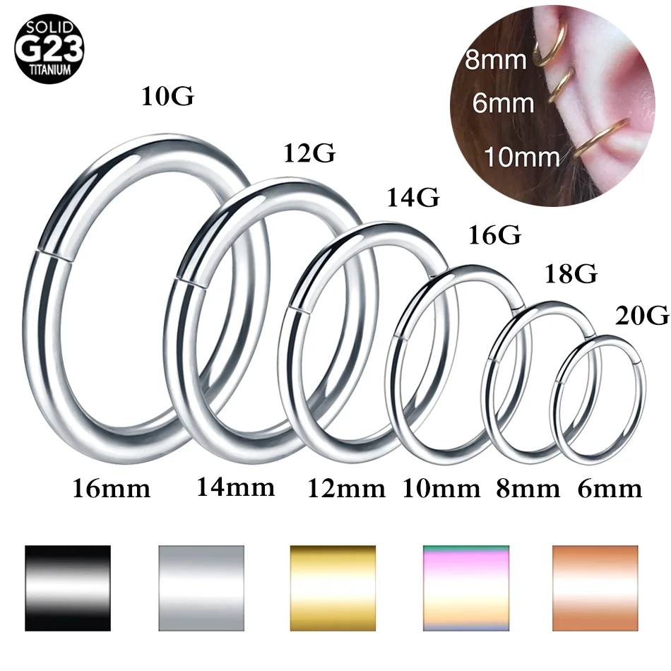 1pc Titanium Hinged Segment Ri - Septum Clicker Ring recensione e prezzo