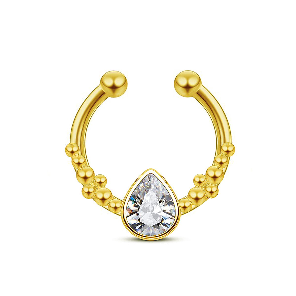 Stainless Steel Horseshoe Wate - Body Jewelry Nose Studs recensione e prezzo
