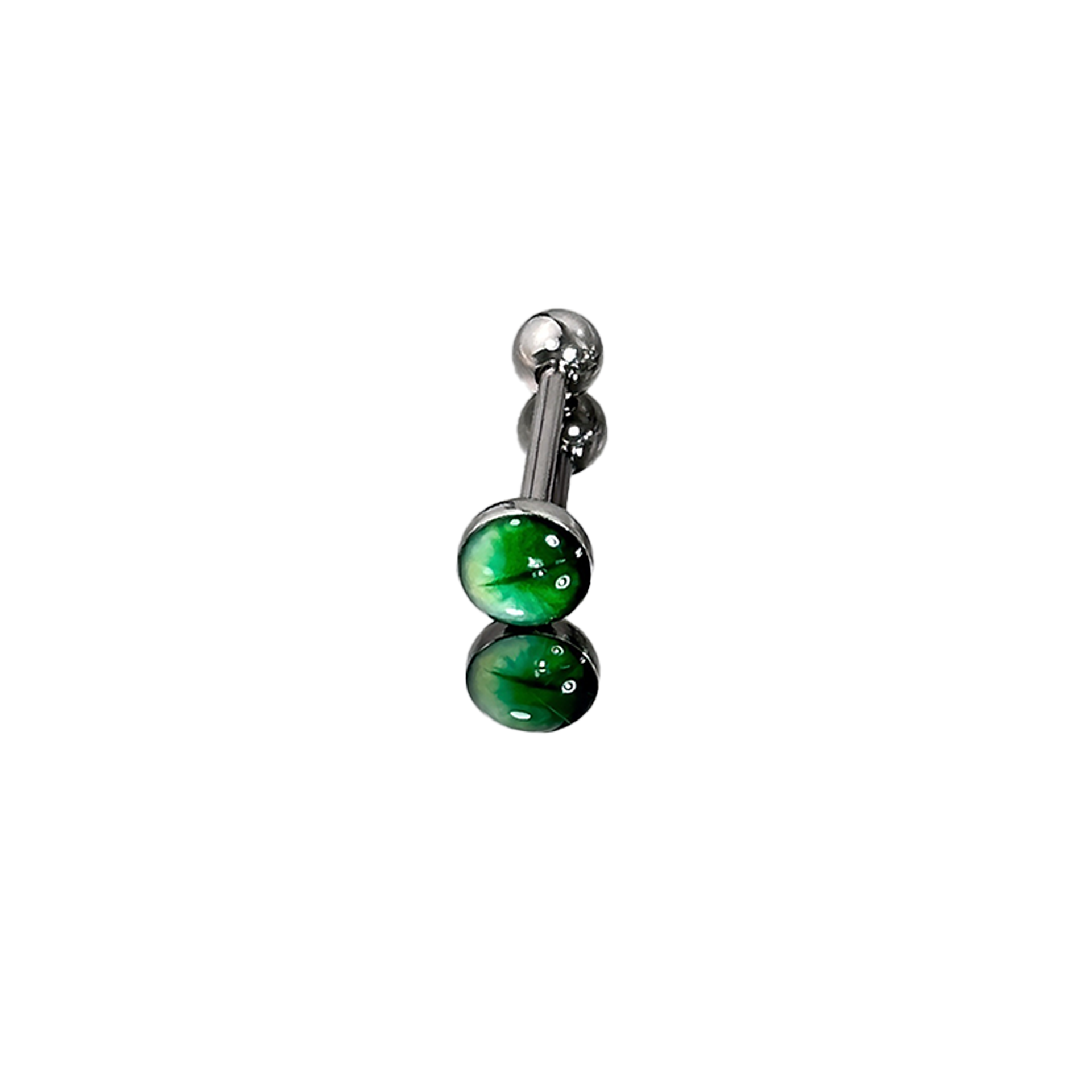 1Pc High-Quality Trendy Green  - Body Jewelry Titanium recensione e prezzo
