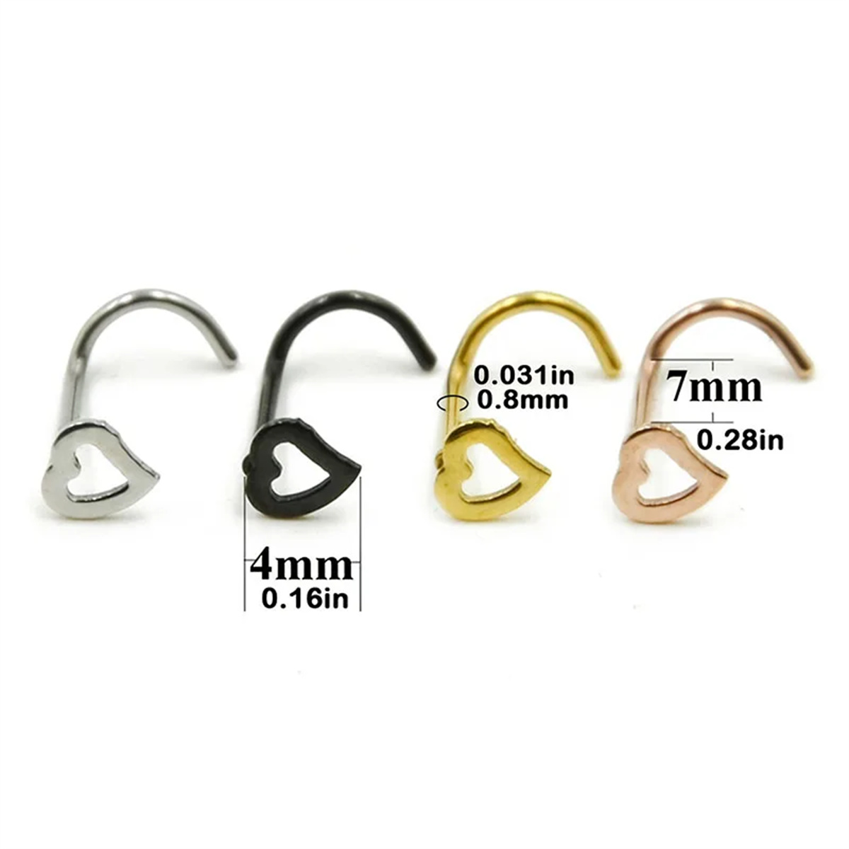 EVISPOL 5Pcs Fashion Hollow He - Body Jewelry Metal Types recensione e prezzo