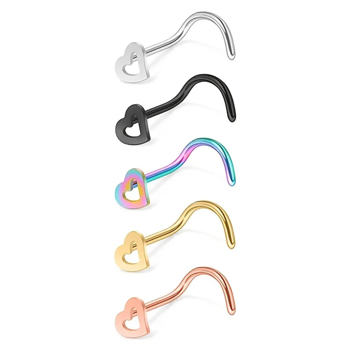 EVISPOL 5Pcs Fashion Hollow He - Body Jewelry Metal Types recensione e prezzo