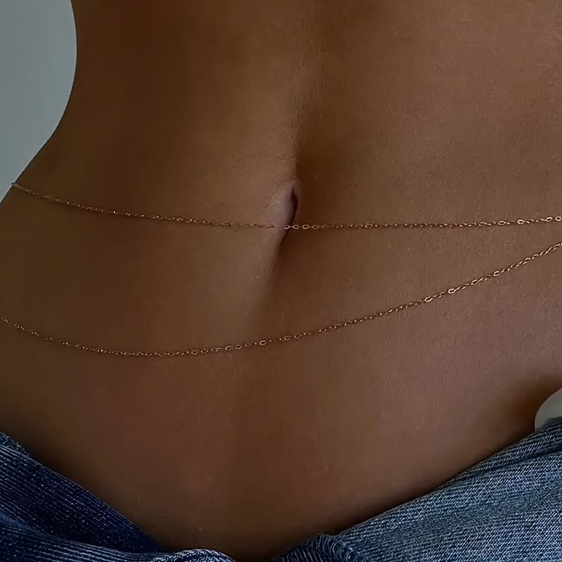 1Double-layer gold metal waist - Body Jewelry Bulk recensione e prezzo